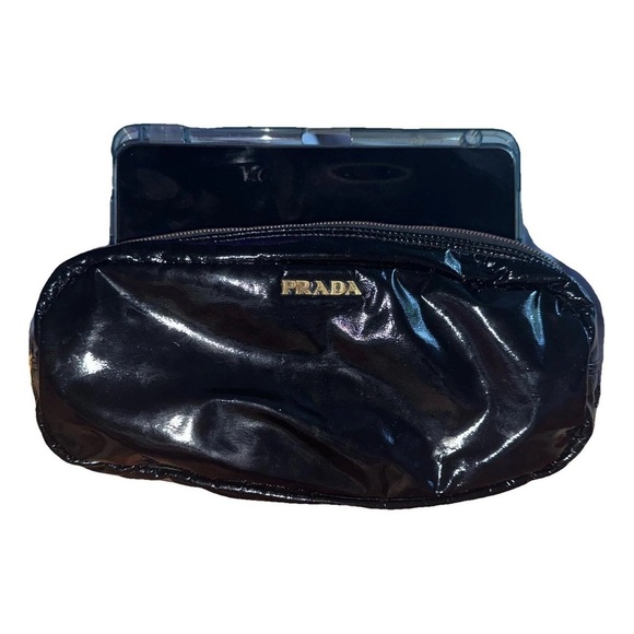 Prada Handbags - Prada Shiny Black Leather Belt Bag